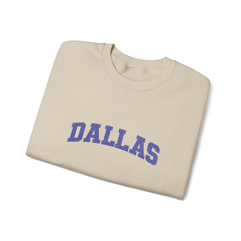 Dallas Retro Crewneck Sweatshirt — Vintage Collegiate Graphic