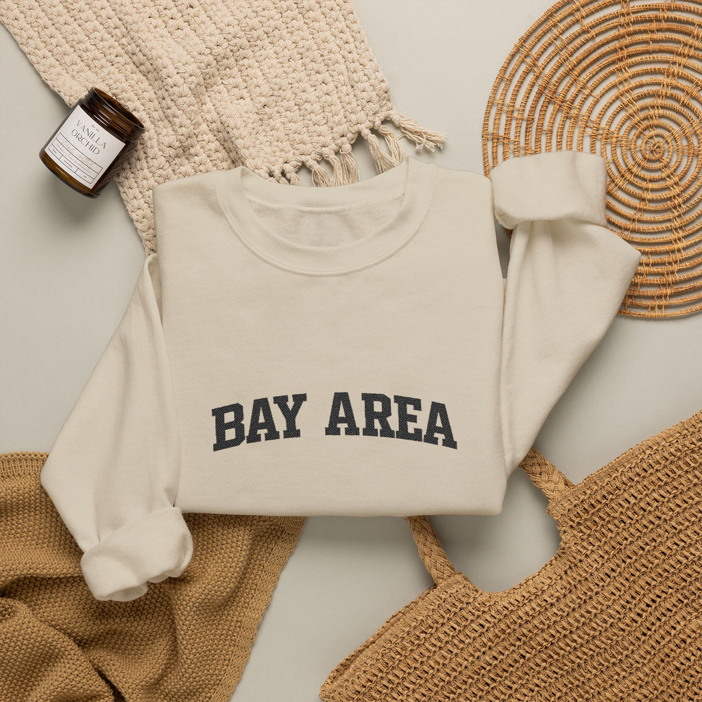 Bay Area Crewneck Sweatshirt - Cozy White Pullover