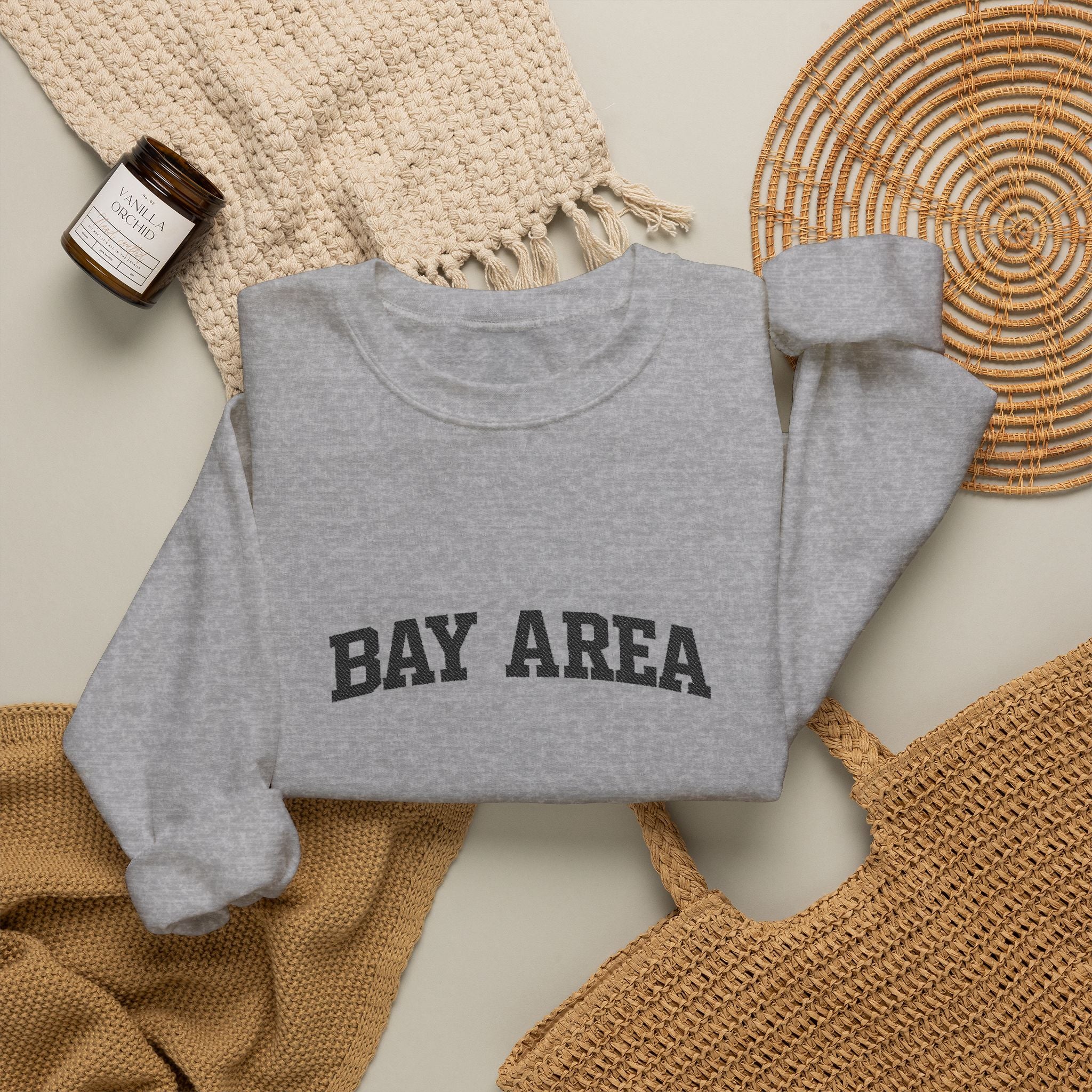 Bay Area Crewneck Sweatshirt - Cozy White Pullover