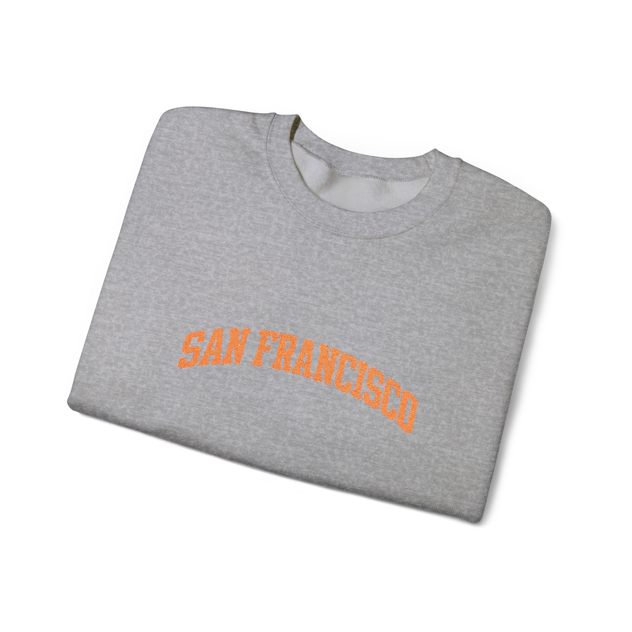 San Francisco Crewneck Sweatshirt — Retro Orange Collegiate Pullover