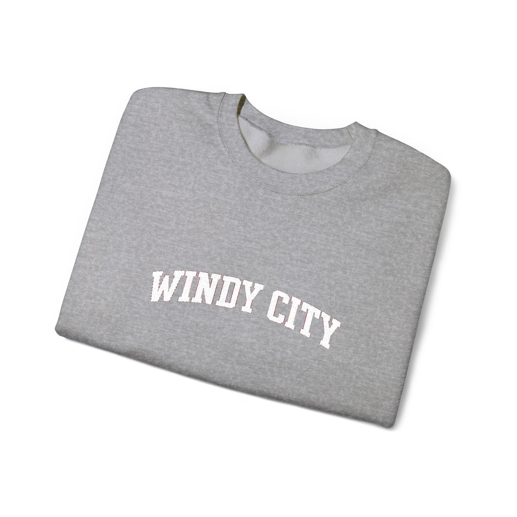 Windy City Crewneck Sweatshirt - Chicago Retro Arch Graphic