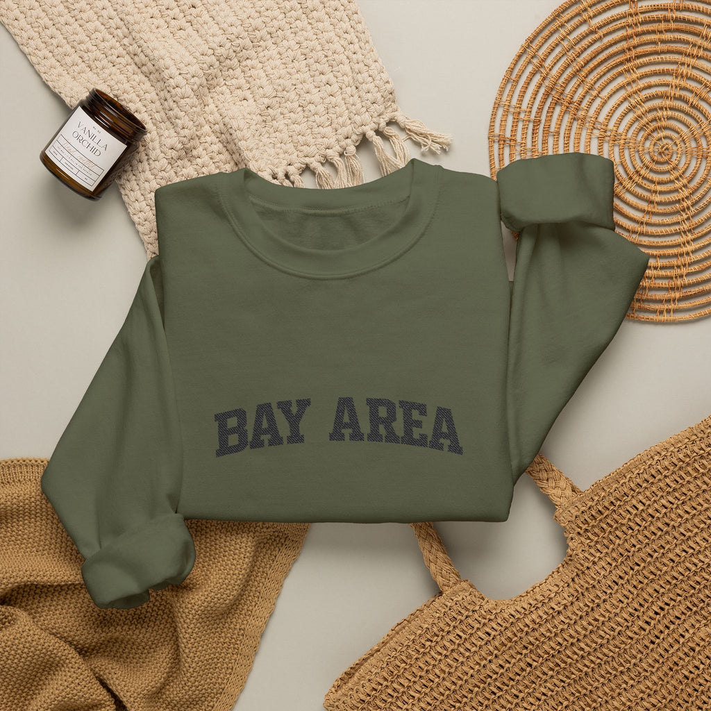 Bay Area Crewneck Sweatshirt - Cozy White Pullover