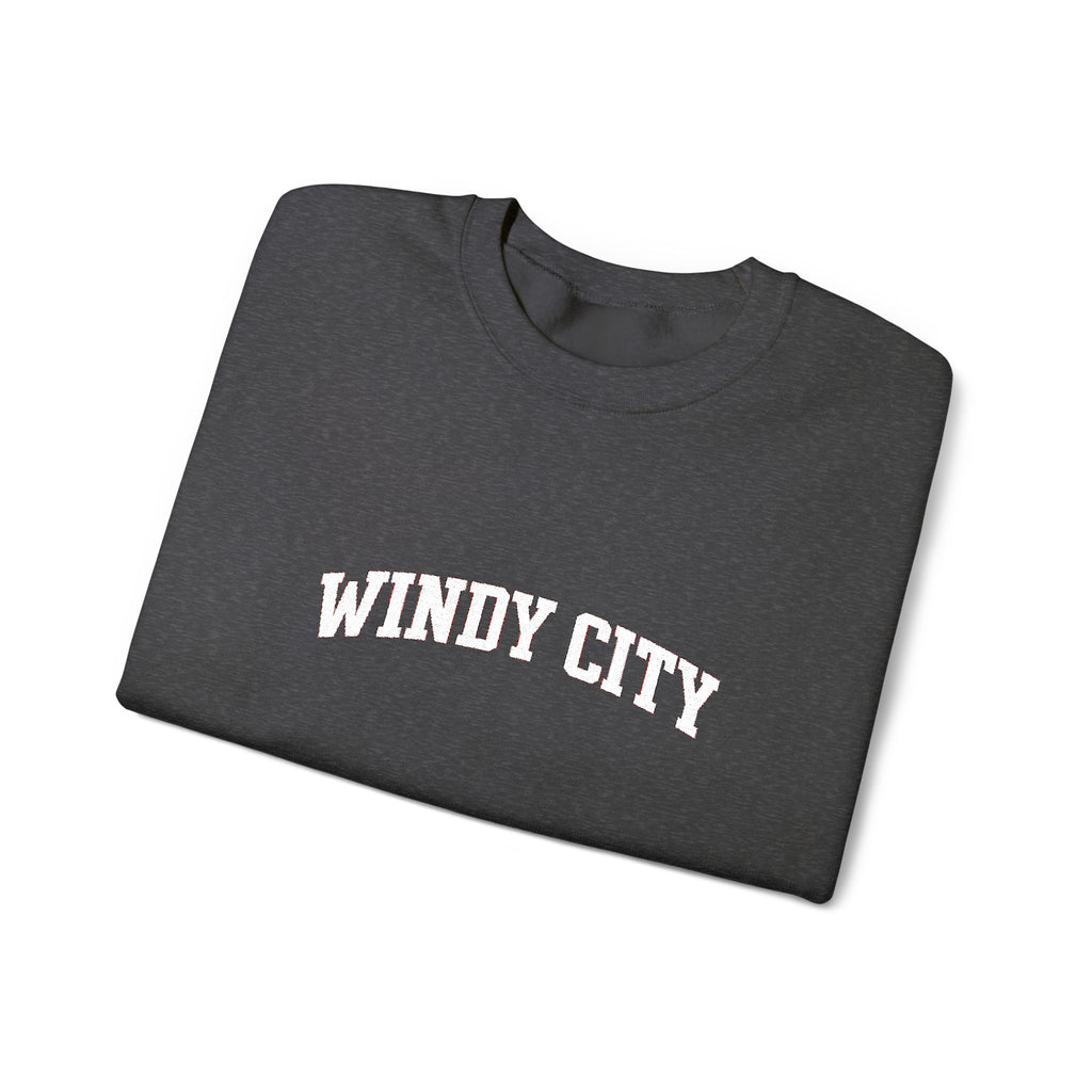 Windy City Crewneck Sweatshirt - Chicago Retro Arch Graphic