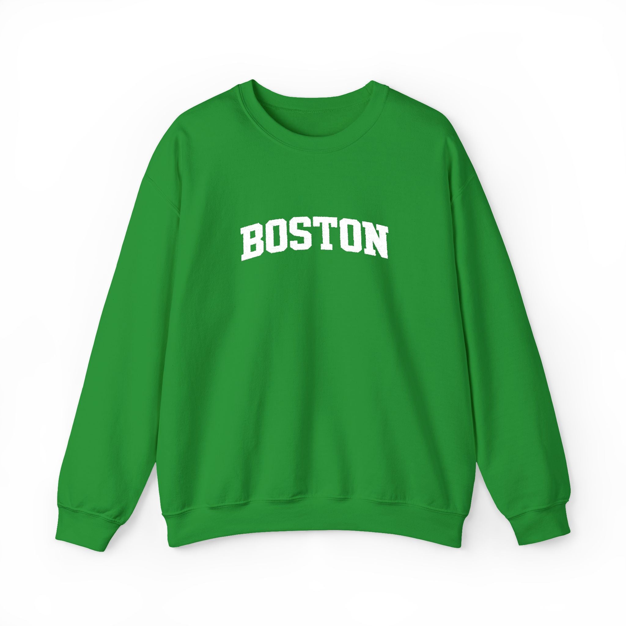 Boston Distressed Crewneck Sweatshirt — Vintage College Pullover
