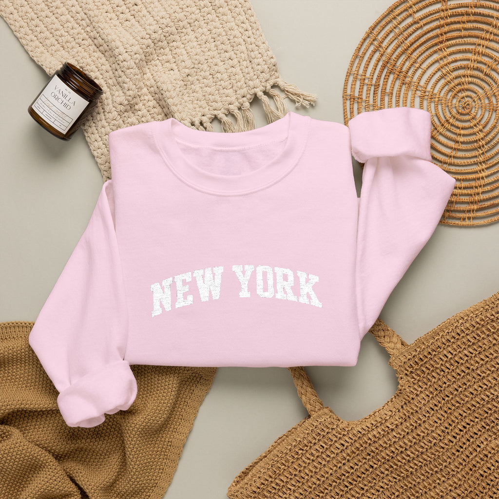 New York Crewneck Sweatshirt — Classic Collegiate City Pullover