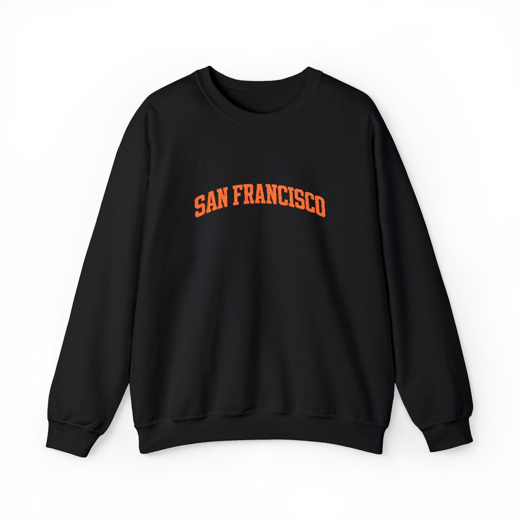 San Francisco Crewneck Sweatshirt — Retro Orange Collegiate Pullover