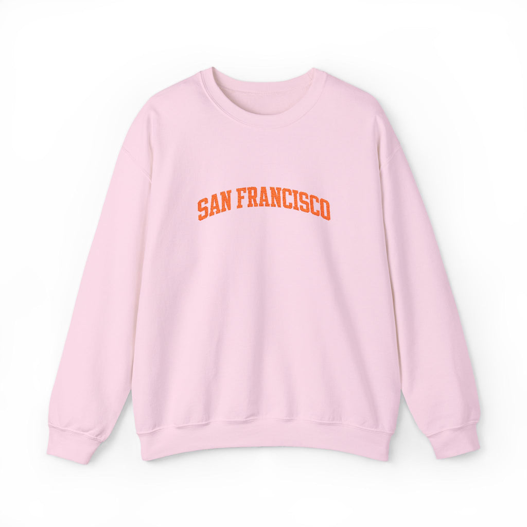 San Francisco Crewneck Sweatshirt — Retro Orange Collegiate Pullover