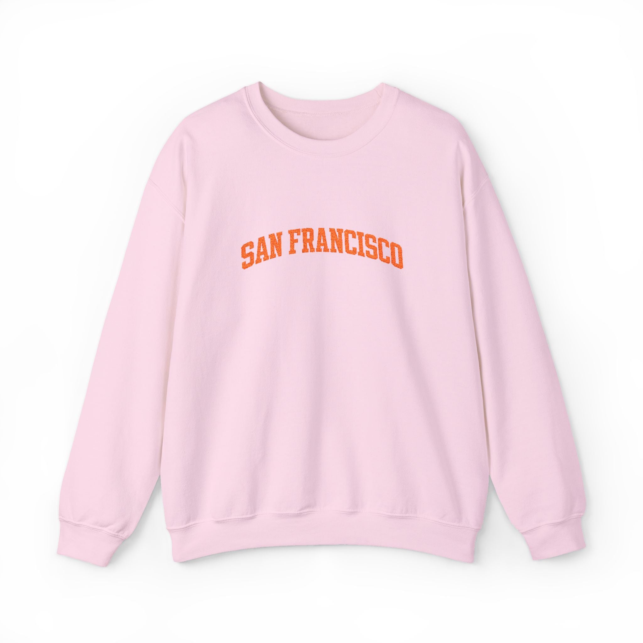 San Francisco Crewneck Sweatshirt — Retro Orange Collegiate Pullover