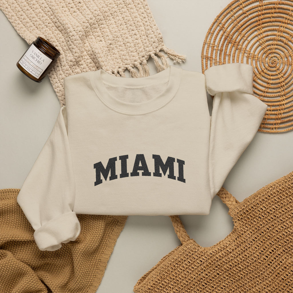 Miami Crewneck Sweatshirt — Classic City Logo Pullover