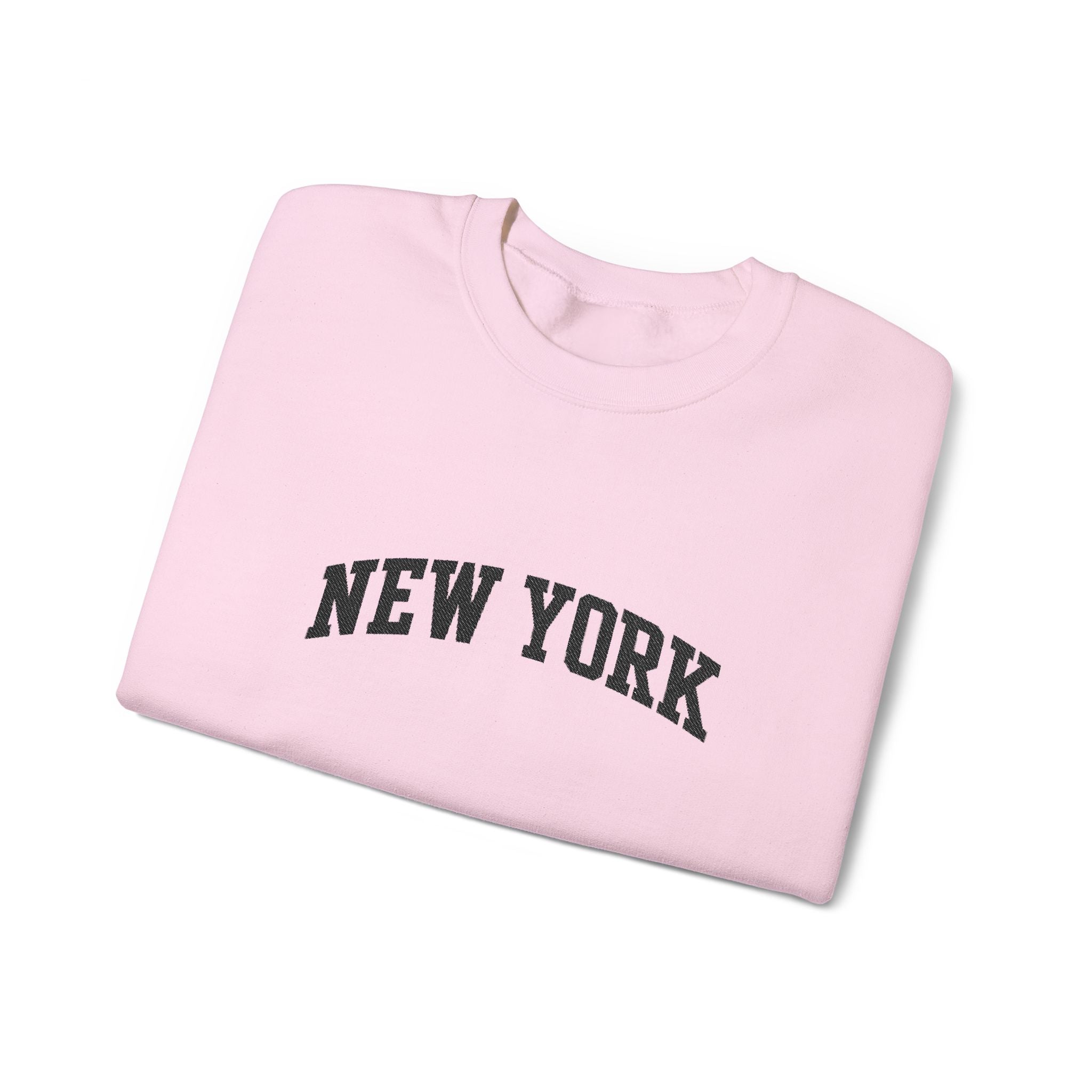 New York Arch Logo Crewneck Sweatshirt — Cozy White City Pullover