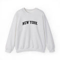 New York Arch Logo Crewneck Sweatshirt — Cozy White City Pullover