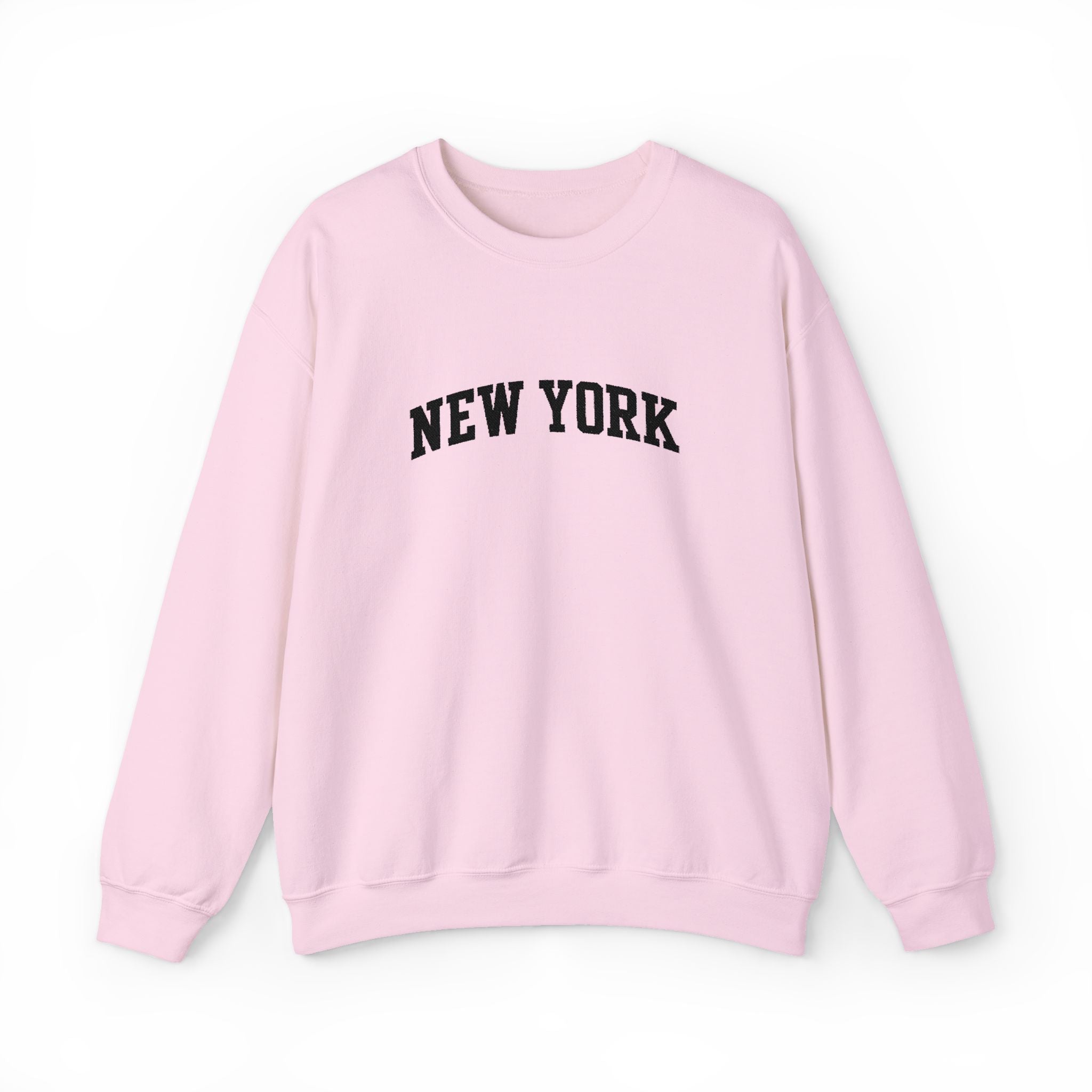 New York Arch Logo Crewneck Sweatshirt — Cozy White City Pullover