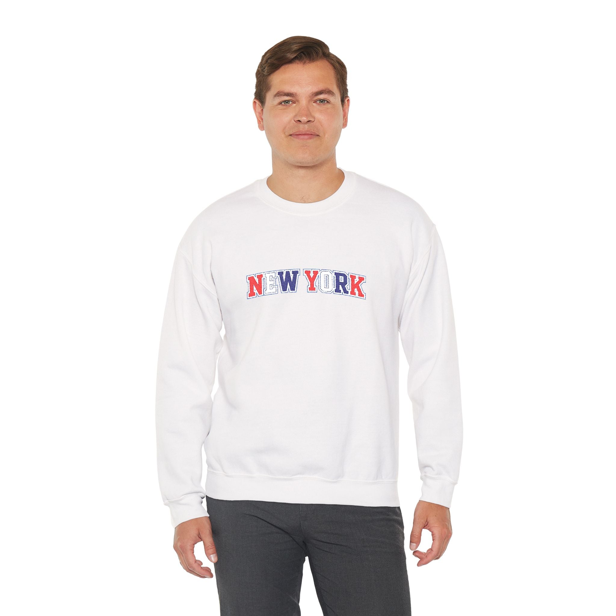 USA New York Red White Blue Crewneck Sweatshirt
