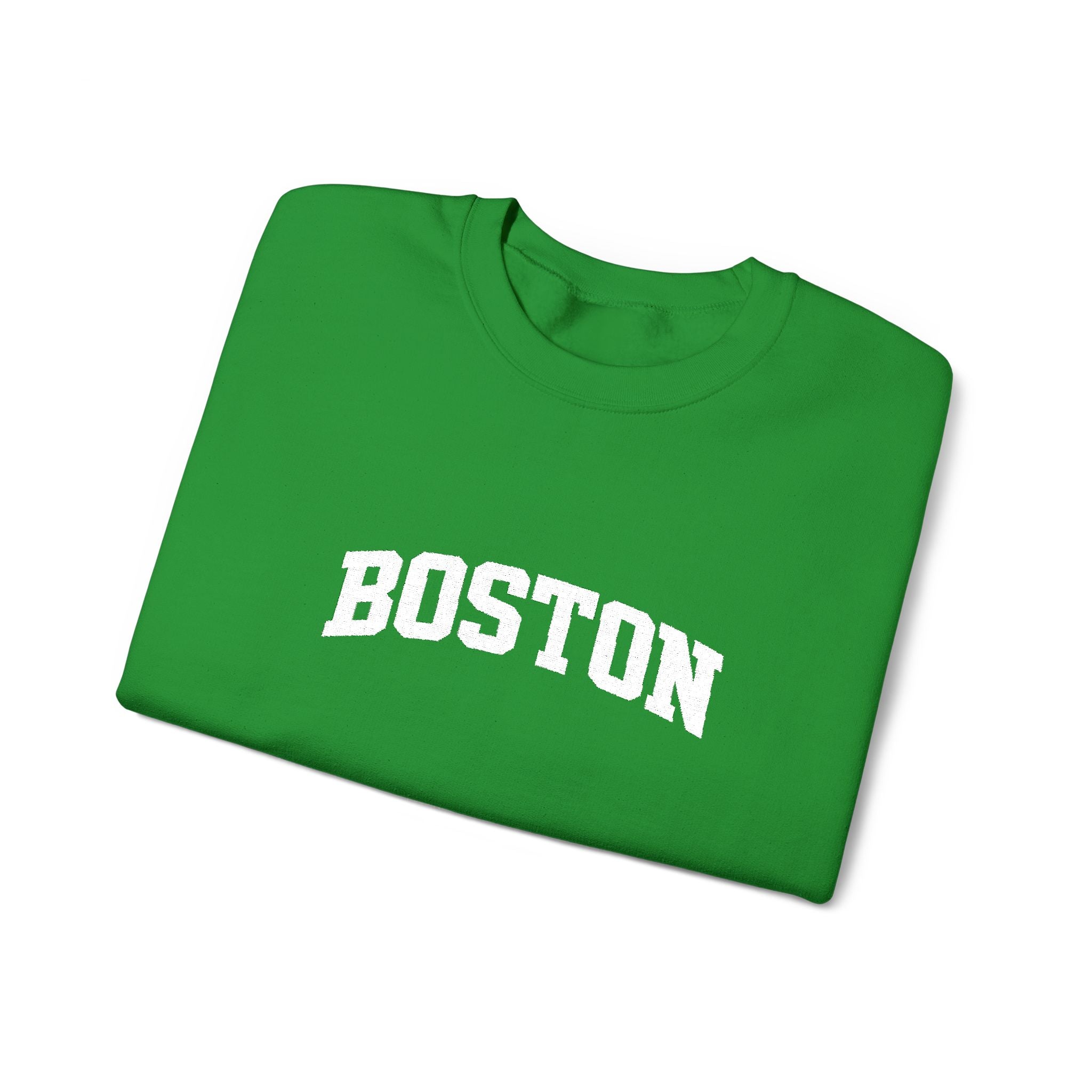 Boston Distressed Crewneck Sweatshirt — Vintage College Pullover