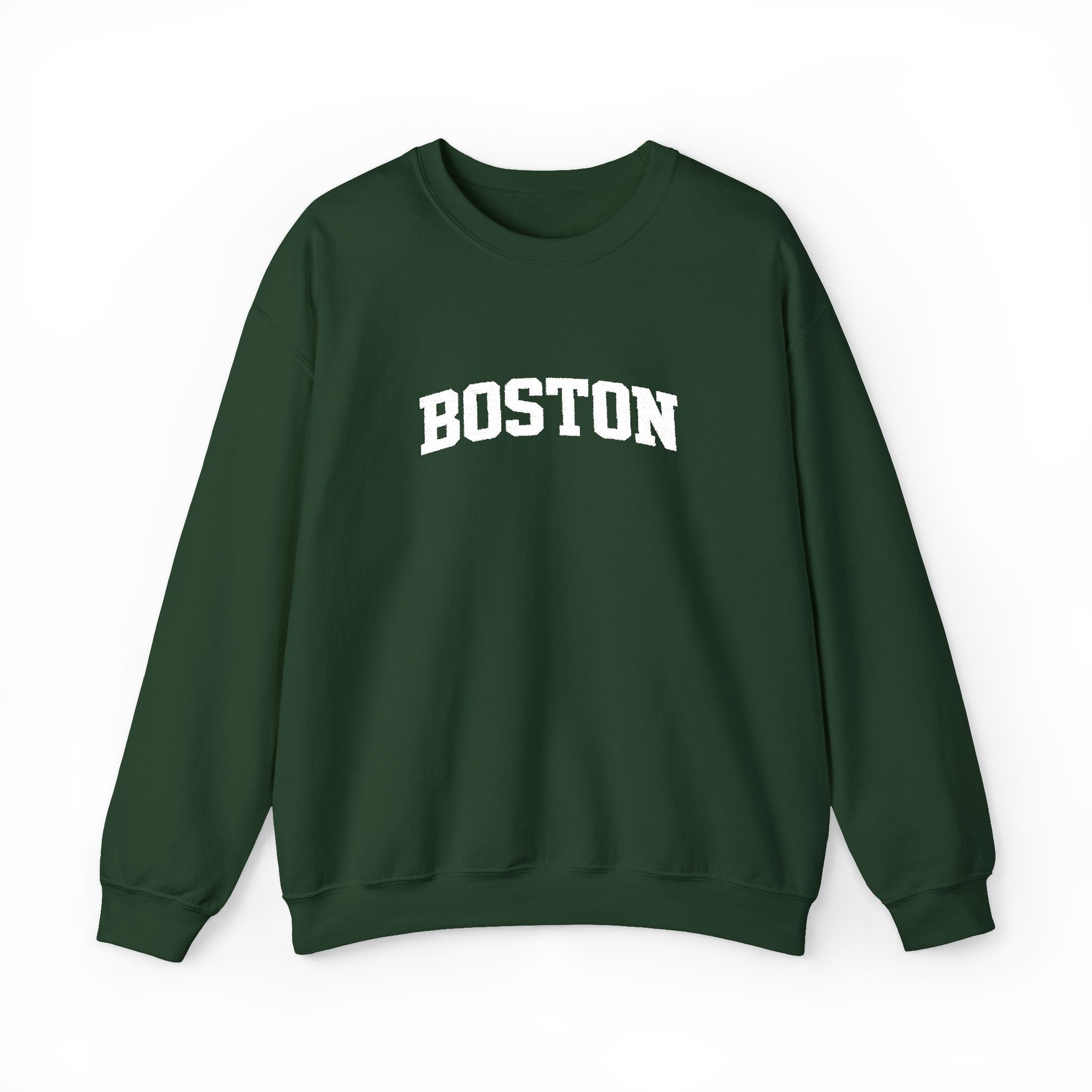 Boston Distressed Crewneck Sweatshirt — Vintage College Pullover