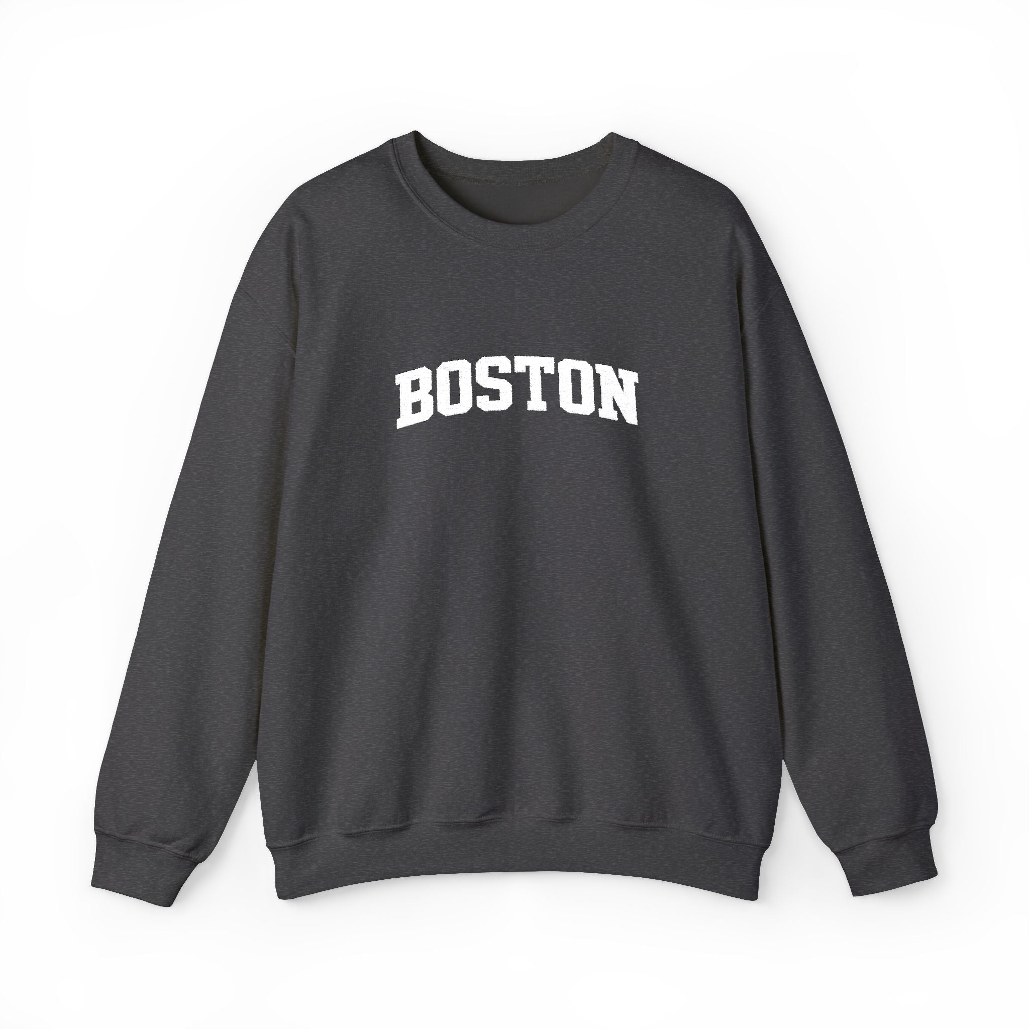 Boston Distressed Crewneck Sweatshirt — Vintage College Pullover