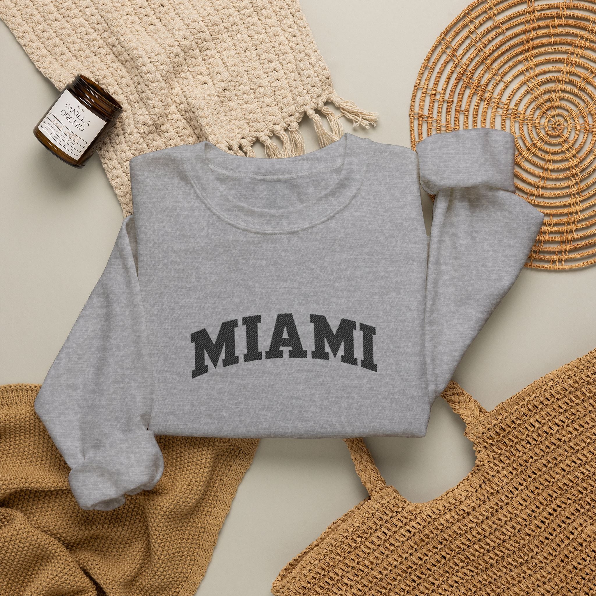 Miami Crewneck Sweatshirt — Classic City Logo Pullover