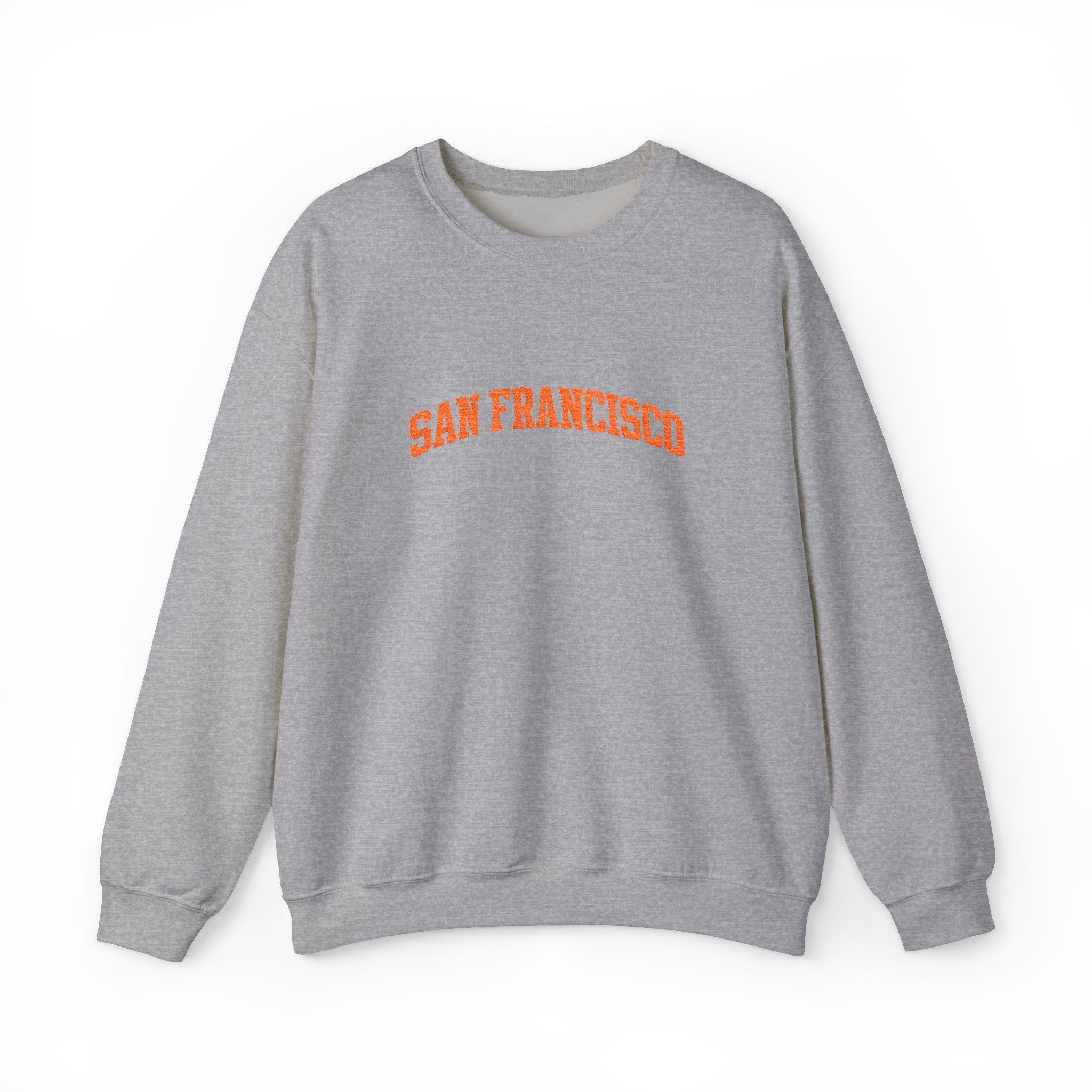 San Francisco Crewneck Sweatshirt — Retro Orange Collegiate Pullover