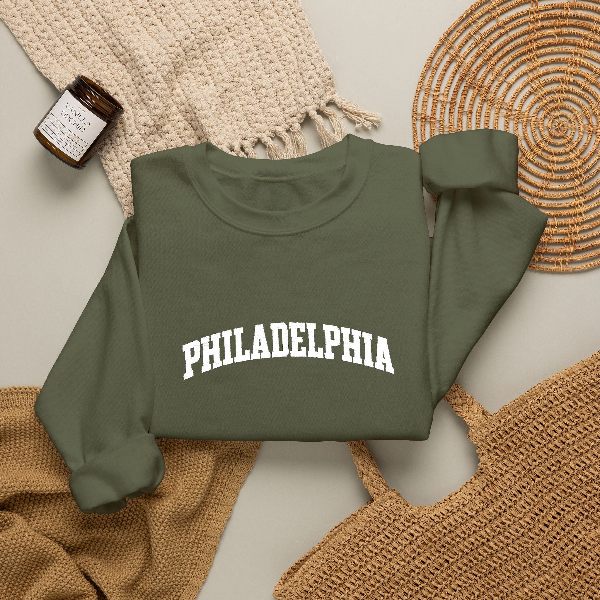 Philadelphia Crewneck Sweatshirt — Classic City Arch Logo