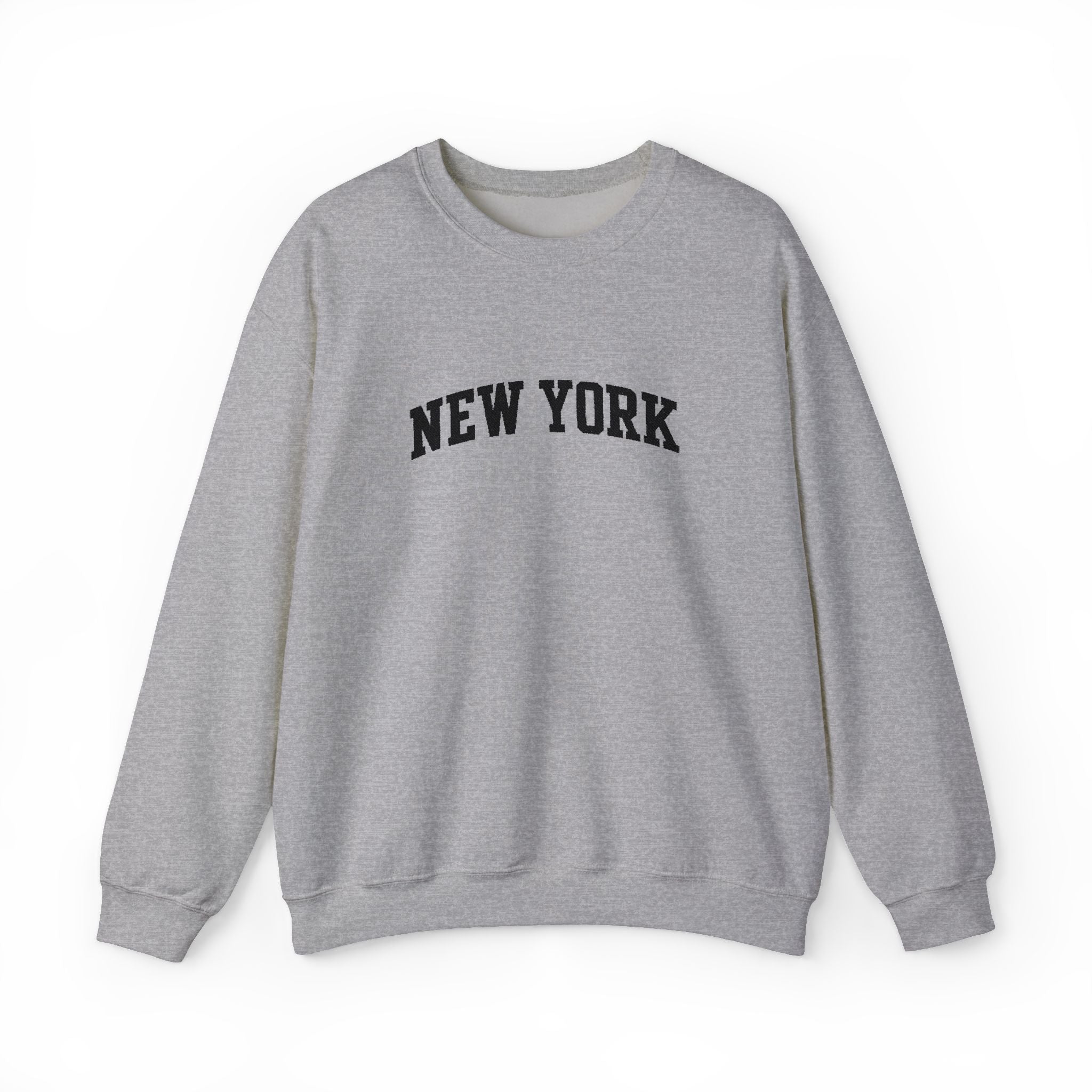 New York Arch Logo Crewneck Sweatshirt — Cozy White City Pullover