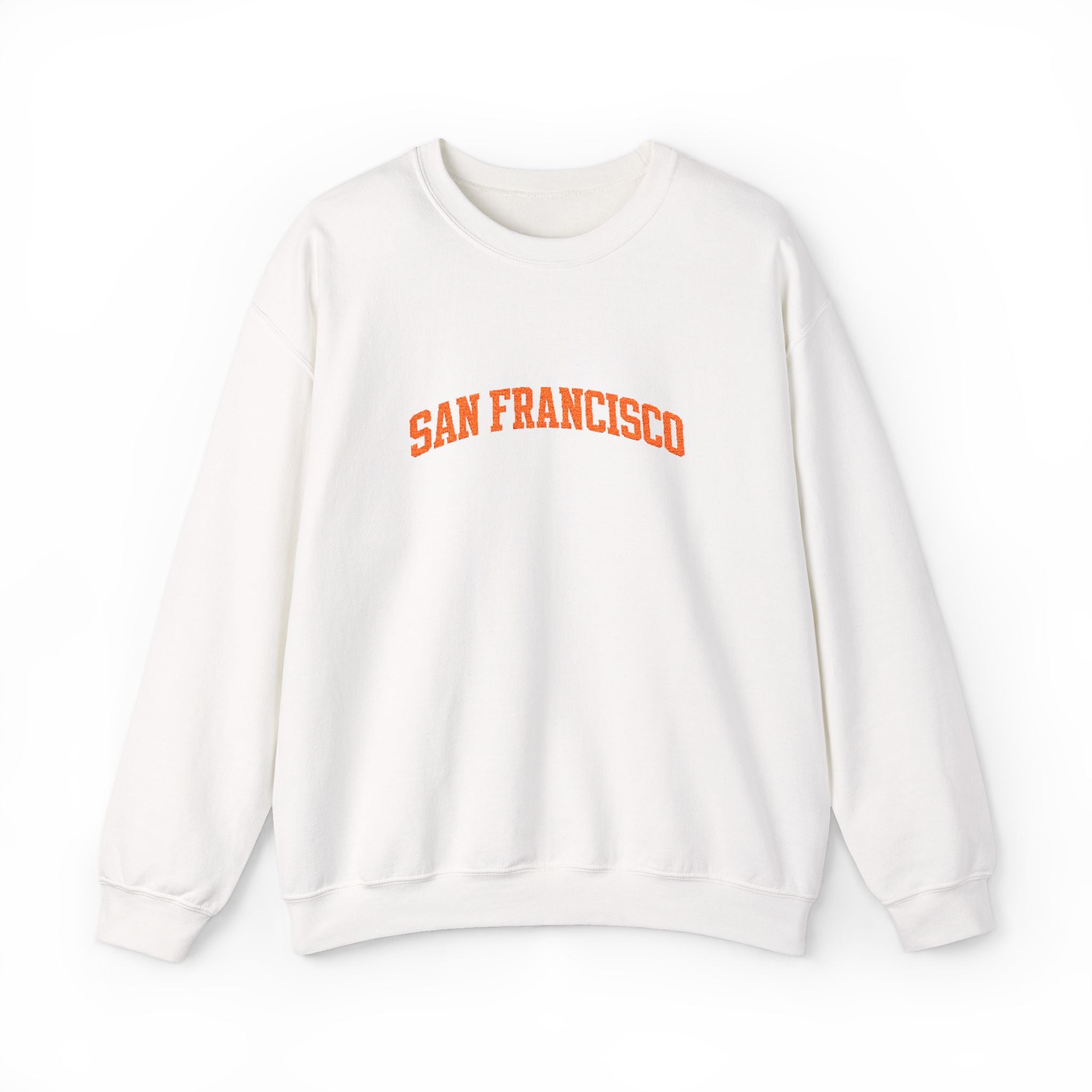 San Francisco Crewneck Sweatshirt — Retro Orange Collegiate Pullover
